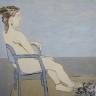 Woman Sitting On Chain by Stephen Eckersley
